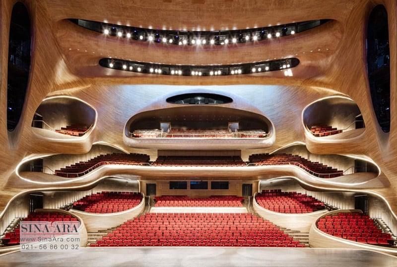 طراحی سالن کنسرت به سبک مدرن و مینیمال