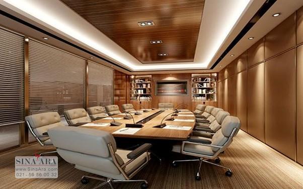 چیدمان میز و صندلی ها در اتاق جلسات